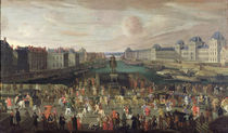 Procession of Louis XIV Across the Pont-Neuf von French School