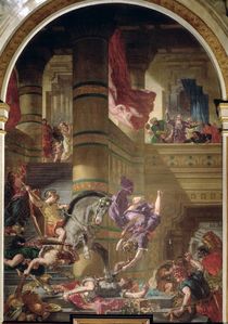 The Expulsion of Heliodorus from the Temple von Ferdinand Victor Eugene Delacroix