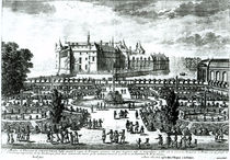 The Chateau de Chantilly and the gardens designed by Andre le Notre von Adam Perelle