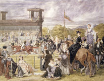 The Races at Longchamp in 1874 by Pierre Gavarni