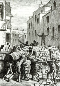 The Barricade, illustration from 'Les Miserables' by Victor Hugo von Gustave Brion