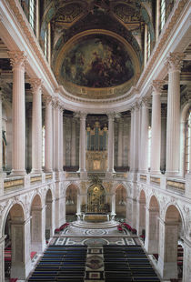 Interior view of the chapel by Robert de & Mansart, Jules Cotte