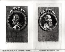 Anaxagorus and Epictetus engraved by S. Beyssent von Claude Reydellet