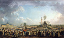 The Festival of the Supreme Being at the Champ de Mars by Pierre Antoine Demachy