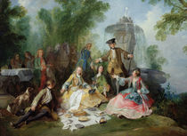 The Hunting Party Meal, c. 1737 von Nicolas Lancret