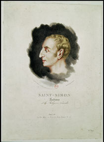 Portrait of Claude Henri de Rouvroy von Gottfried or Godefroy Engelmann