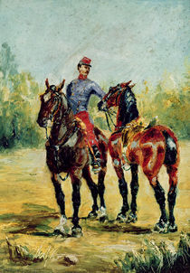 Two Horses and a Groom, 1880 von Henri de Toulouse-Lautrec