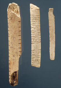 Three decorated bones von Prehistoric