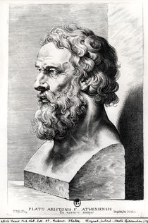 Bust of Plato engraved by Lucas Emil Vorsterman by Peter Paul Rubens