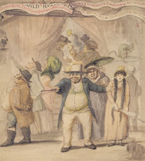 Entrance to Pidcock's Exhibition Tent at a Fair by Henry William Bunbury