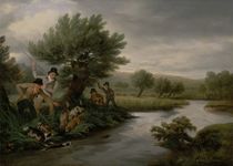Spearing the Otter, 1805 by Philip Reinagle