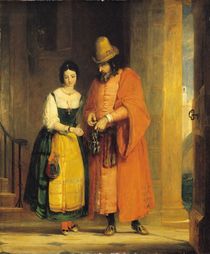 Shylock and Jessica from 'The Merchant of Venice' von Gilbert Stuart Newton