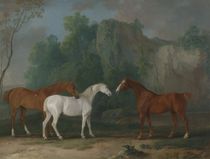 Three Hunters in a Rocky Landscape by Sawrey Gilpin