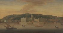 A View of Greenwich from the River with many Boats von Jan Griffier