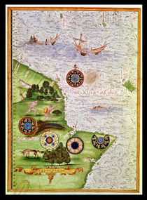 Fol.41v Map of Australia, from 'Cosmographie Universelle' by Guillaume Le Testu