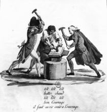 The Three Orders, forging the New Constitution on an Anvil by French School