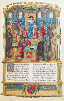 Ms 18 fol 1r Presentation of the Memoirs to Louis XI by French School
