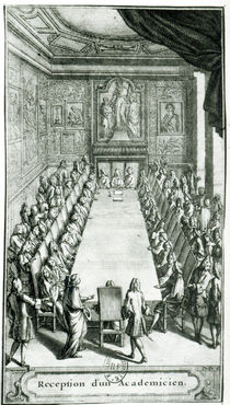 Reception of an Member of the French Academy by F. Delamonce