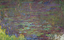Waterlilies at Sunset, detail from the right hand side by Claude Monet