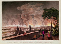 Fire in Moscow, September 1812. engraved by Gibele von Notoff