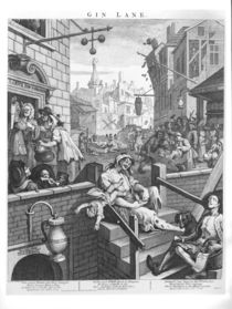 Gin Lane, 1751 von William Hogarth