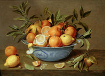 Still Life with Oranges and Lemons in a Wan-Li Porcelain Dish by Jacob van Hulsdonck