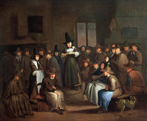 A Quakers Meeting by Egbert van the Elder Heemskerk