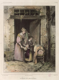 Scene of Cholera, engraved by Julien von Francois Bouchot