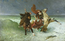 The Flight of Gradlon Mawr c.1884 by Evariste Vital Luminais