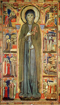 St. Clare with Scenes from her Life von Maestro di Santa Chiara