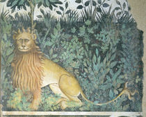 The Fountain of Life, detail of a lion von Giacomo Jaquerio
