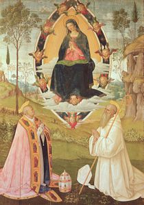 Virgin in Glory with St. Gregory and St. Benedict by Bernardino di Betto Pinturicchio