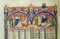 Ms 10 f.128v Canon of the Evangelists by French School