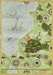 Fol.39v Map of the Magellan Straits von Guillaume Le Testu