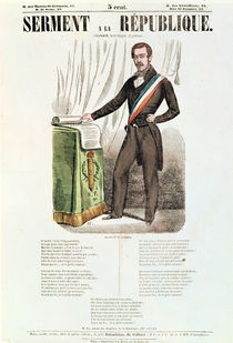 Illustrated lyric sheet for 'Serment a la Republique' von French School