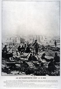 Cannons on the Buttes-Montmartre on the Eve of the 18th March by French School