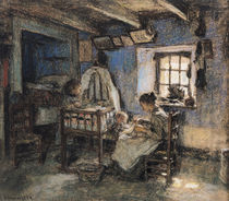Domestic Interior, Wissant von Leon Augustin Lhermitte