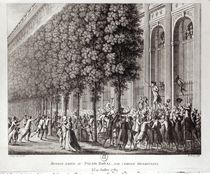 Camille Desmoulins Speaking at the Palais Royal von Jean Louis, II Prieur