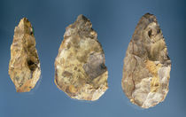 Three flint tools by Paleolithic