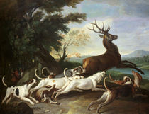 The Deer Hunt, 1718 by Alexandre-Francois Desportes