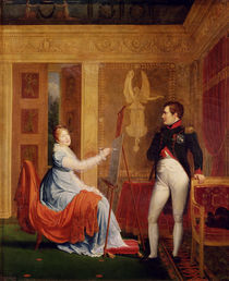 Marie Louise of Habsbourg Lorraine Painting a Portrait of Napoleon I von Alexandre Menjaud