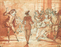 Theatrical Scene by Claude Gillot