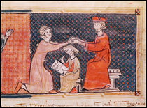 The Royal Prosecutor, the Scribe and the Feudal Lord by Catalan School