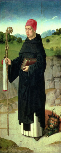 St. Bernard, left hand panel from the Triptych of St. Erasmus von Dirck Bouts
