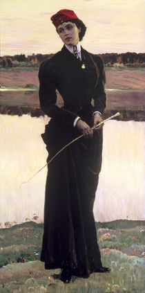 Portrait of Olga Nesterova or von Mikhail Vasilievich Nesterov