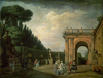 The Gardens of the Villa Ludovisi von Claude Joseph Vernet