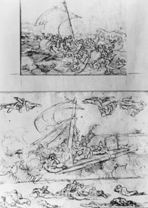 Two sketches for The Raft of the Medusa von Theodore Gericault