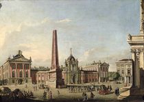 View of the Old Market and the Front Gate of the Schloss Sanssouci by Johann Friedrich Meyer