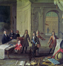 A Lesson being given to the Young Louis XV von French School