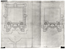 Two plans for the first project for the Louvre by Gian Lorenzo Bernini